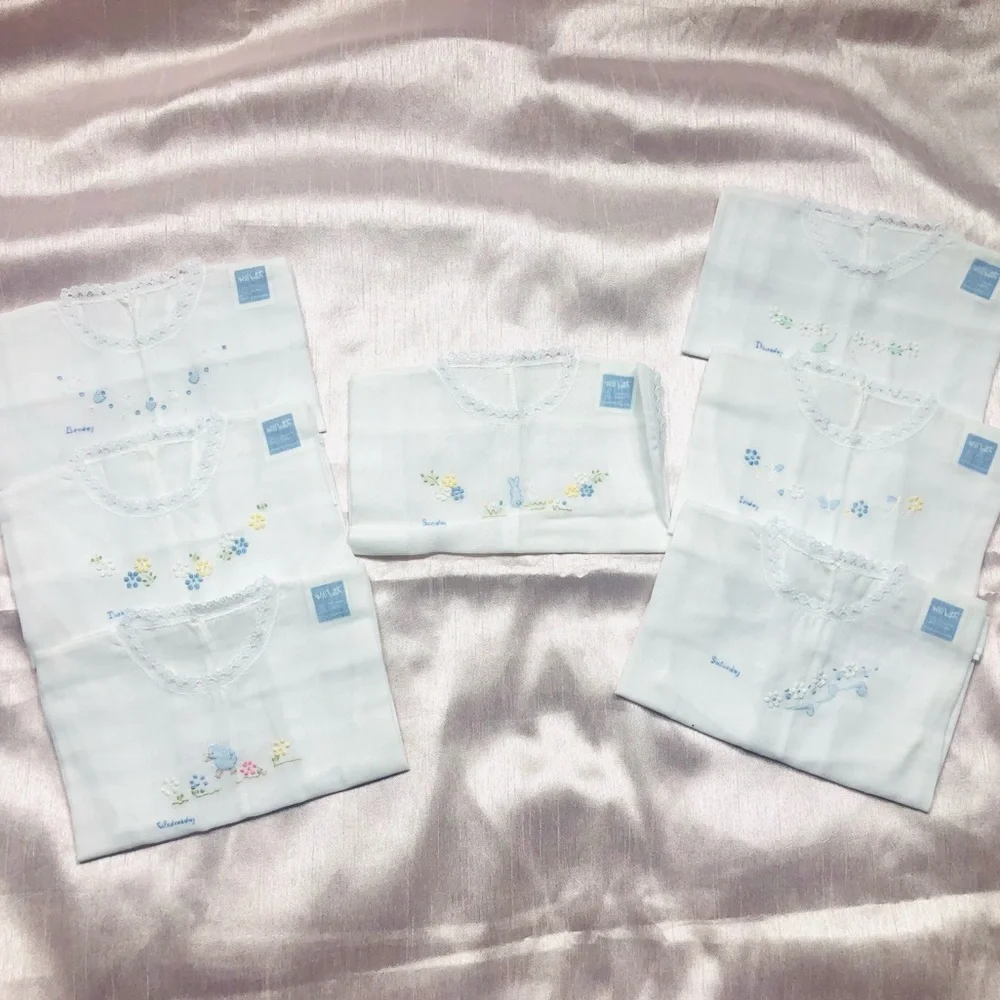 New Wilbeth Embroidered Days of the Week Bibs